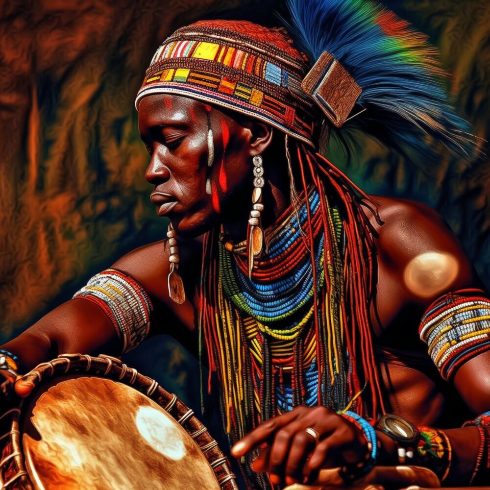 Picture of African Tribal King