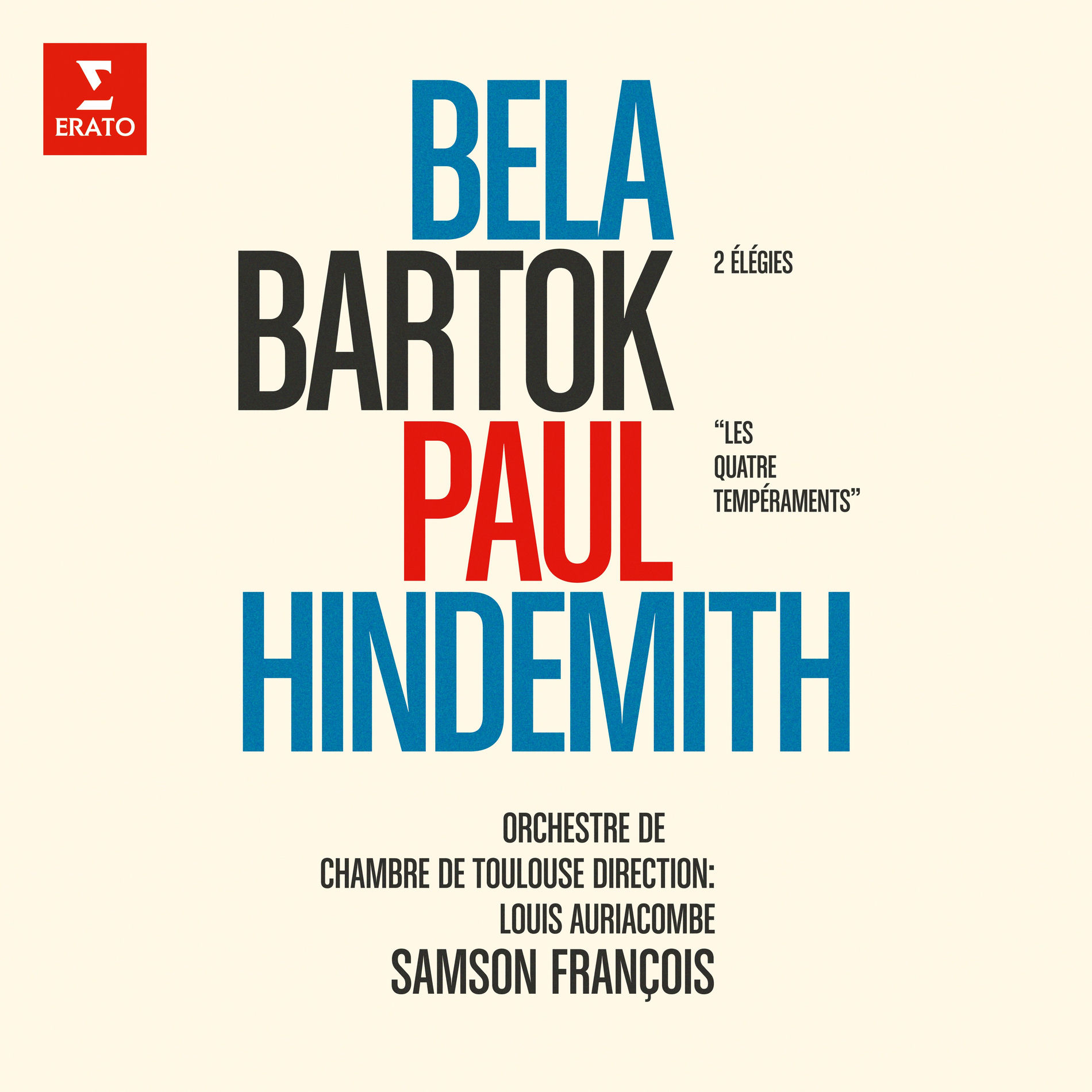 Album cover of Bartók: Élégies, Sz. 41 - Hindemith: Les quatre tempéraments