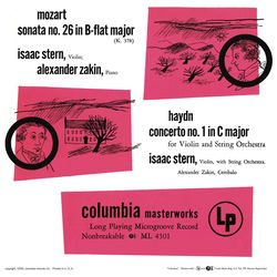 Mozart: Violin Sonata No. 26 - Haydn: Violin Concerto No. 1 (Remastered) album cover