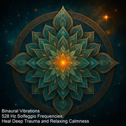 Cover of 528 Hz Solfeggio Frequencies: Heal Deep Trauma and Relaxing Calmness by undefined