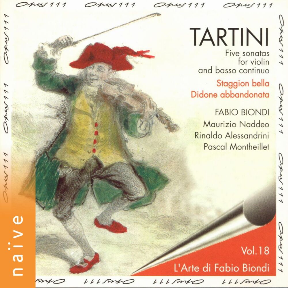 Picture of Tartini: Five Sonatas for Violin and Basso Continuo (L'arte di Fabio Biondi, Vol. 18)
