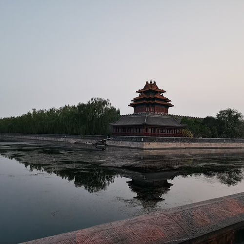 宫角楼夕阳下的风