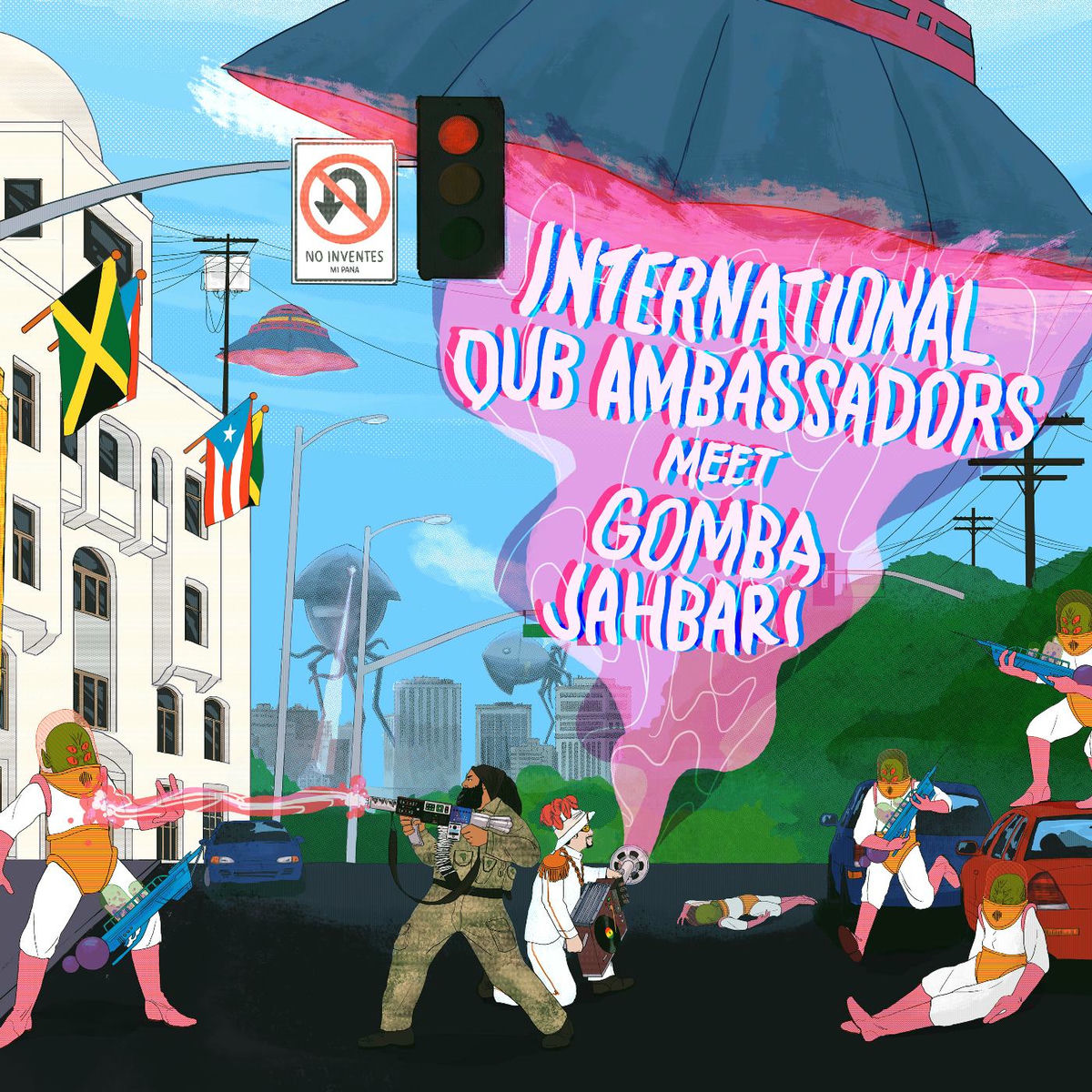 Album cover of International Dub Ambassadors Meet Gomba Jahbari
