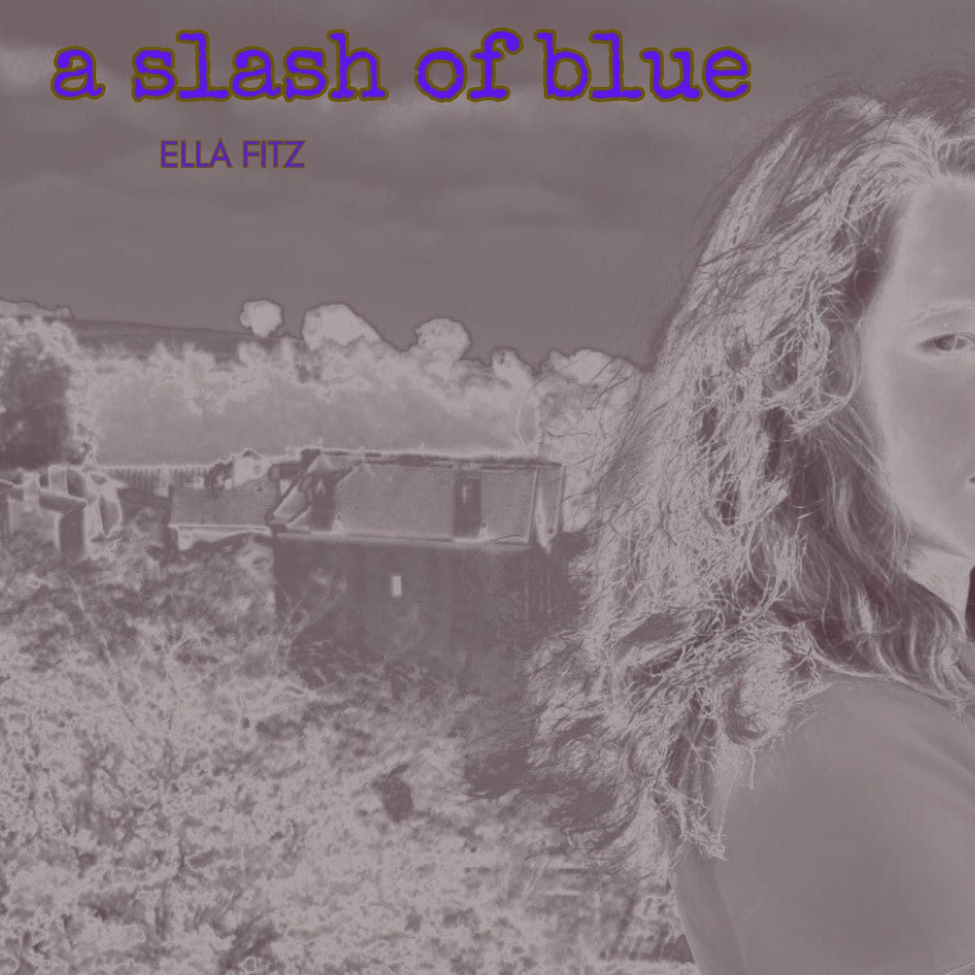 Album cover of a slash of blue