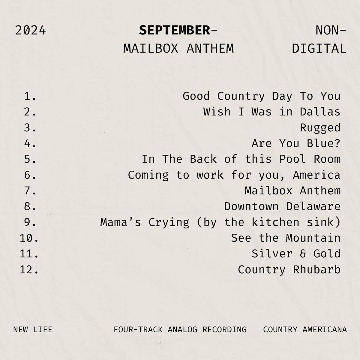 Album cover of Mailbox Anthem