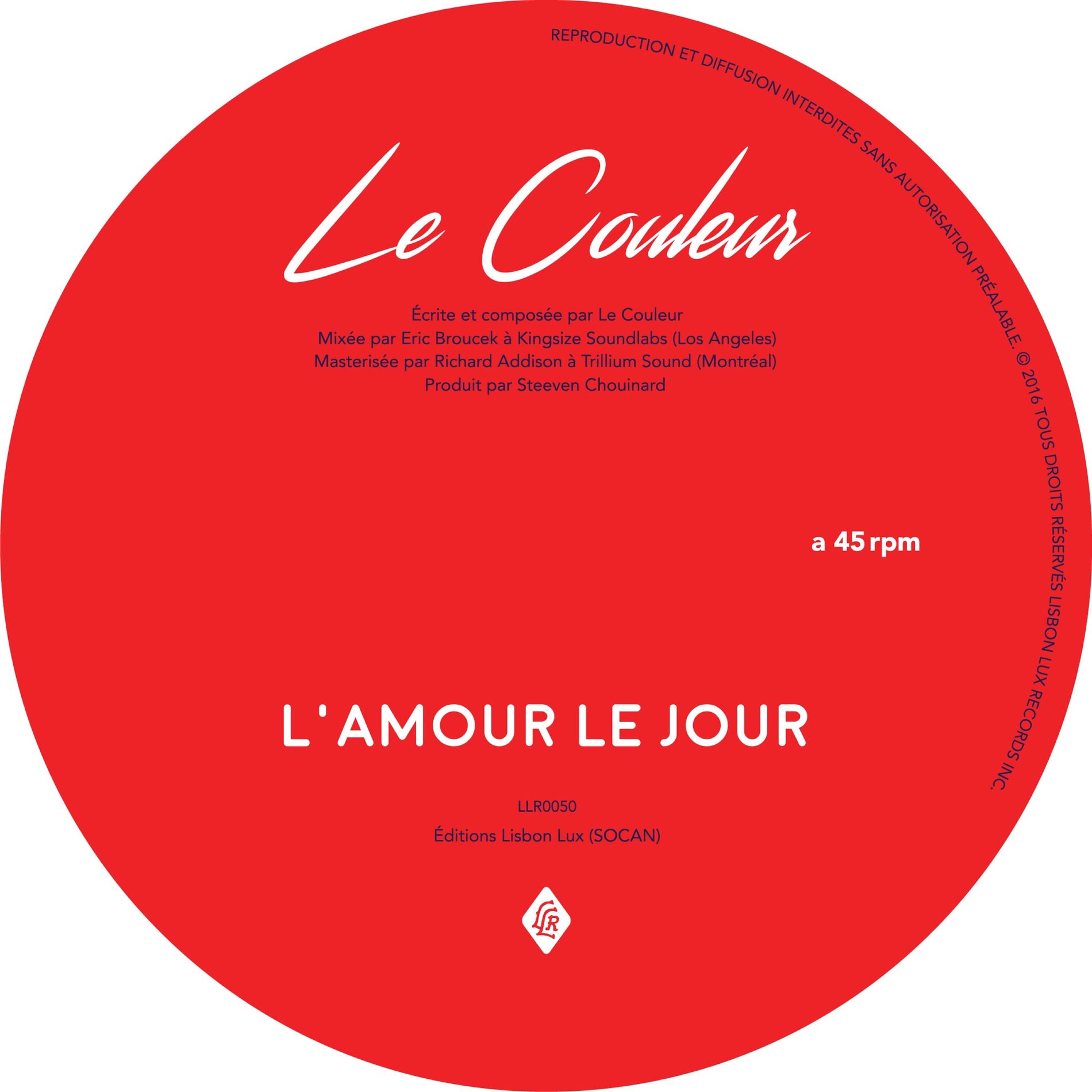 Album cover of L'amour le jour