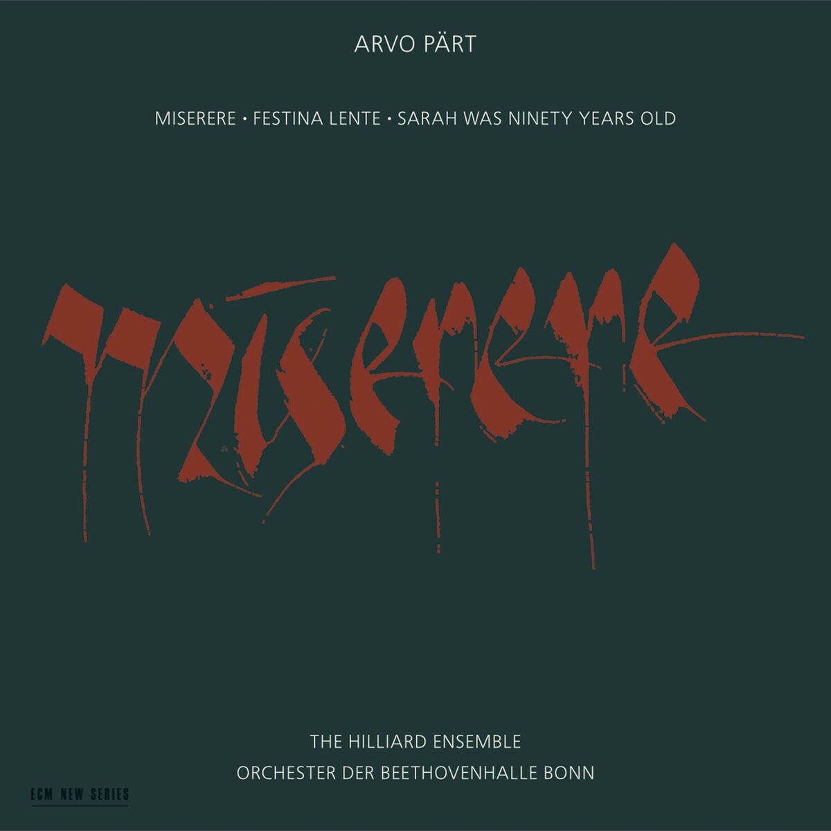 Album cover of Arvo Pärt: Miserere
