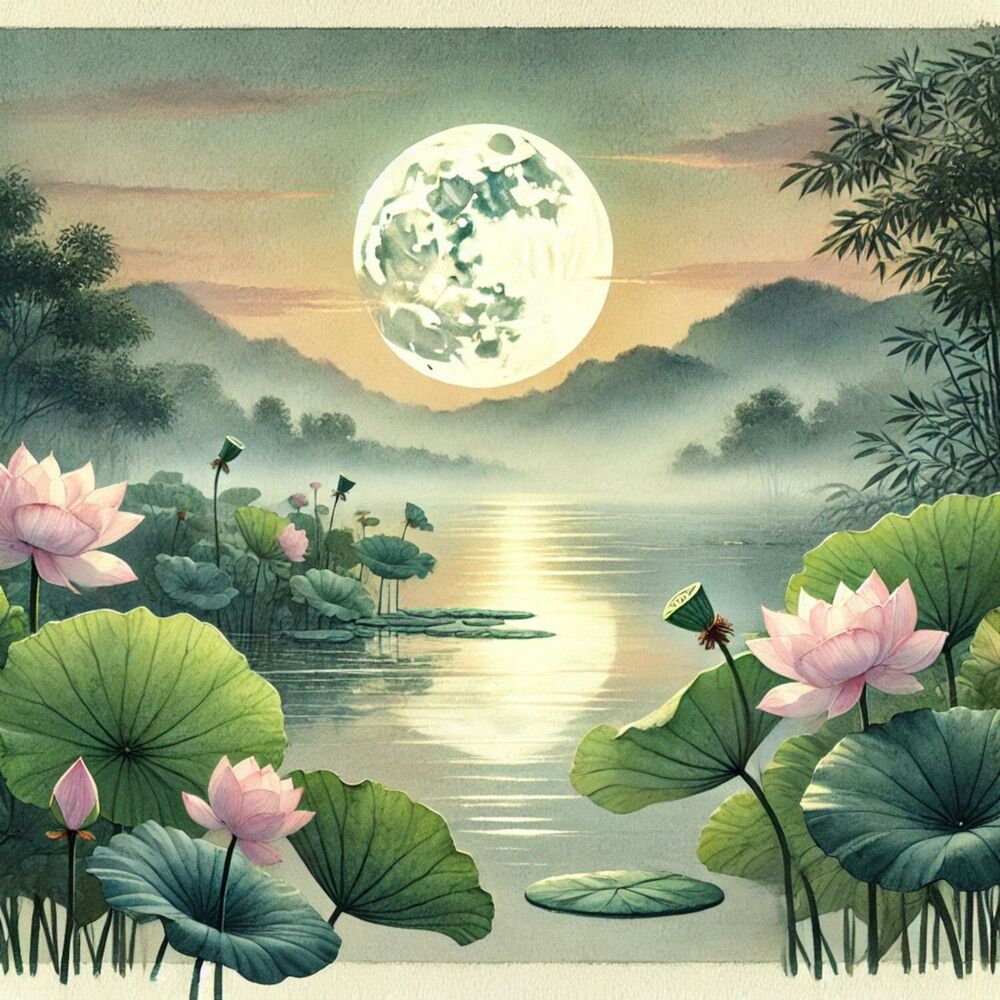 Picture of An Ode to the Moon: Evening Meditation with Tibetan Bowls by the Sea, Deep Relaxation & Healing