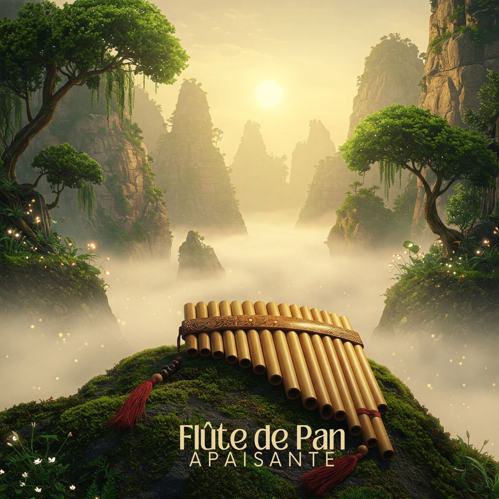 Album cover of Flûte de Pan apaisante: Paysages sonores mystiques pour l'ancrage et la visualisation