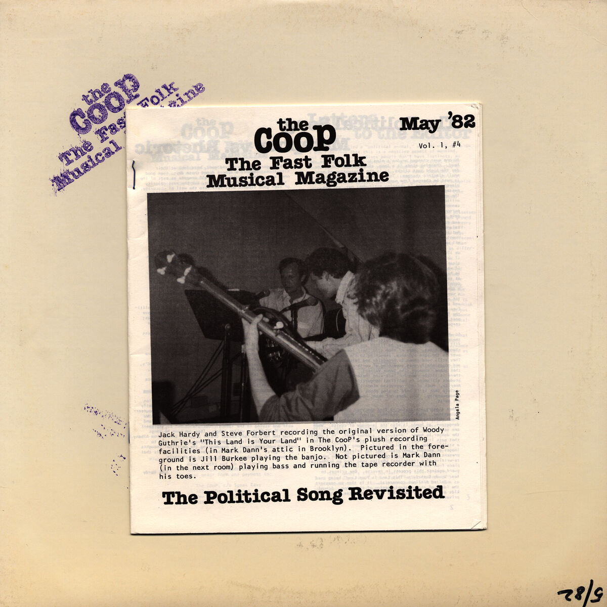 Album cover of CooP - Fast Folk Musical Magazine (Vol.1, No. 4) The Political Song Revisited