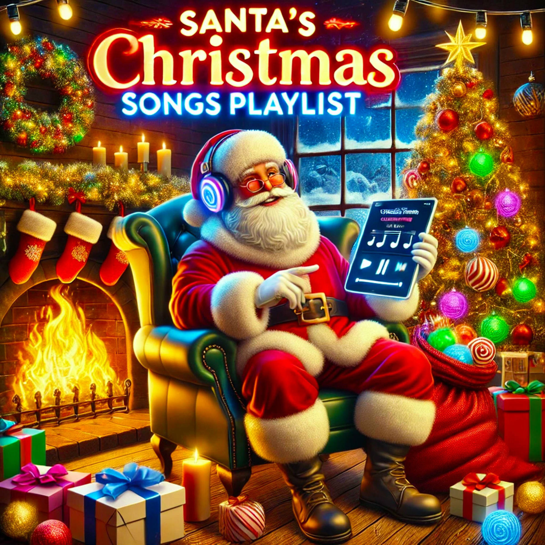 Album cover of Santa's Christmas Songs Playlist