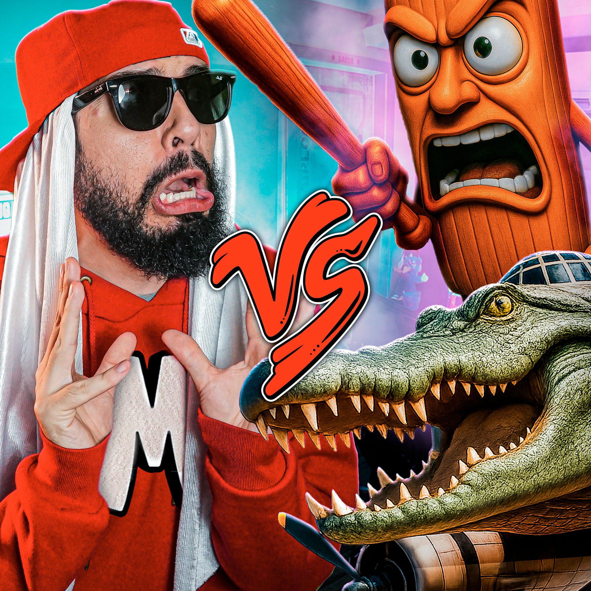 Album cover of Tung Tung Tung Sahur e Bombardiro Crocodilo Vs. Mussa (Batalha de Rima)