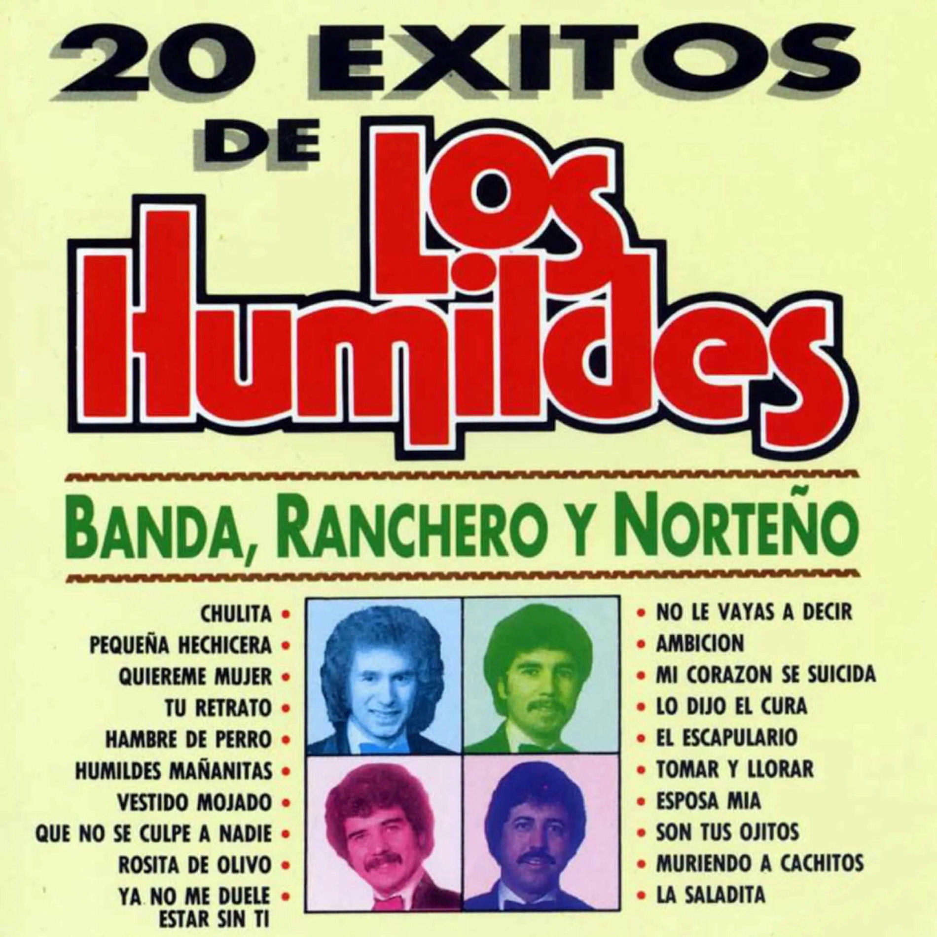 Album cover of 20 Éxitos de los Humildes, Banda y Ranchero