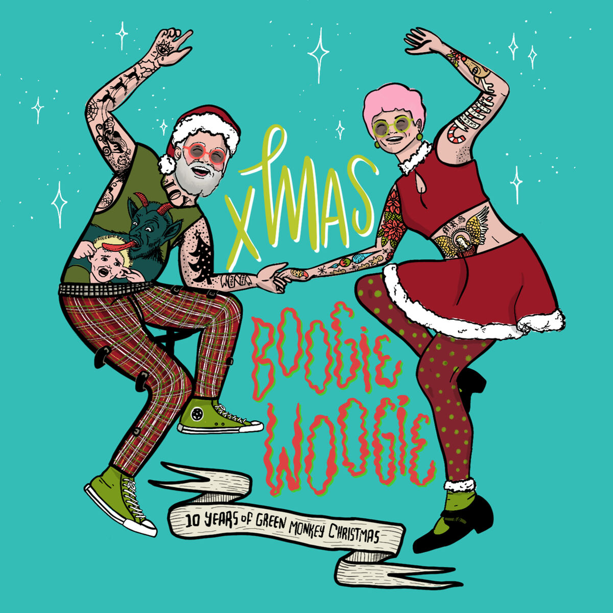 Album cover of Christmas Boogie Woogie: Ten Years of Green Monkey Christmas