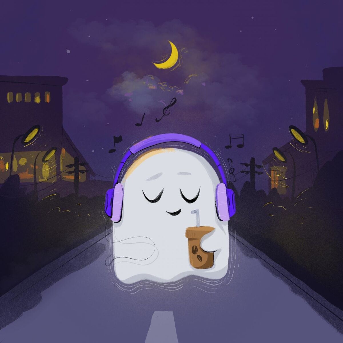 Album cover of late night walks with lofi in your headphones