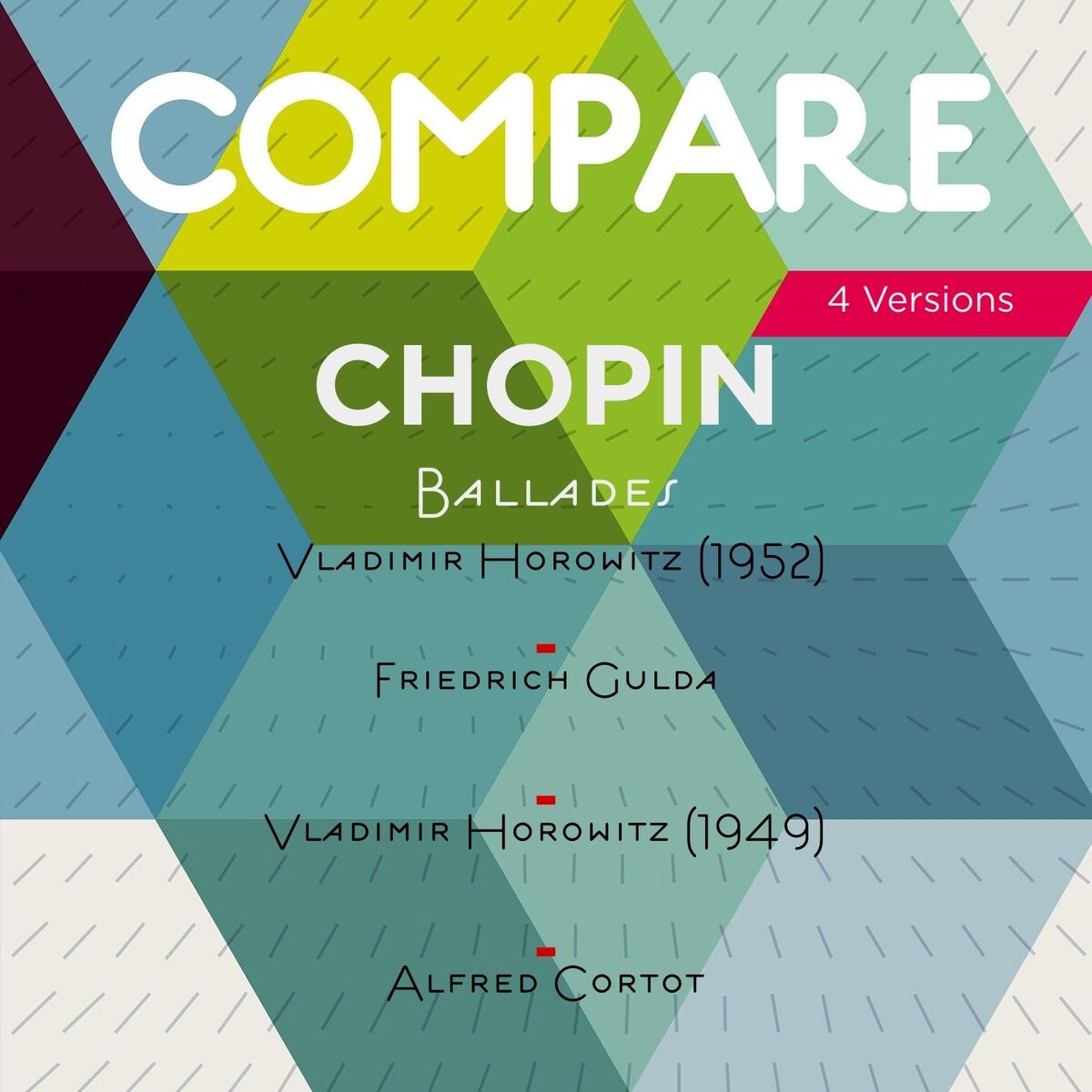 Album cover of Chopin: Ballade No. 4, Vladimir Horowitz vs. Friedrich Gulda vs. Vladimir Horowitz vs. Alfred Cortot (Compare 4 Versions)