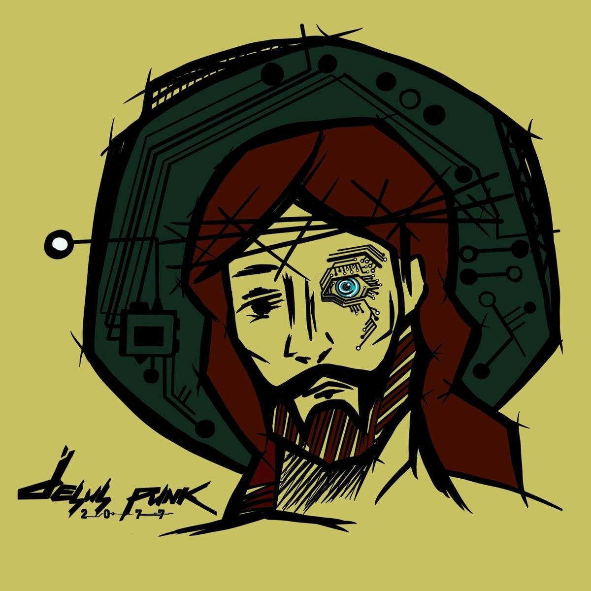 Album cover of Jesuspunk (Cyberjesus) 2077