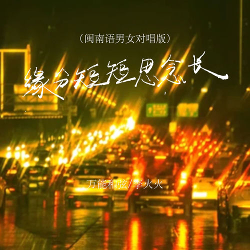 缘分短短思念长 (闽南语对唱版)
