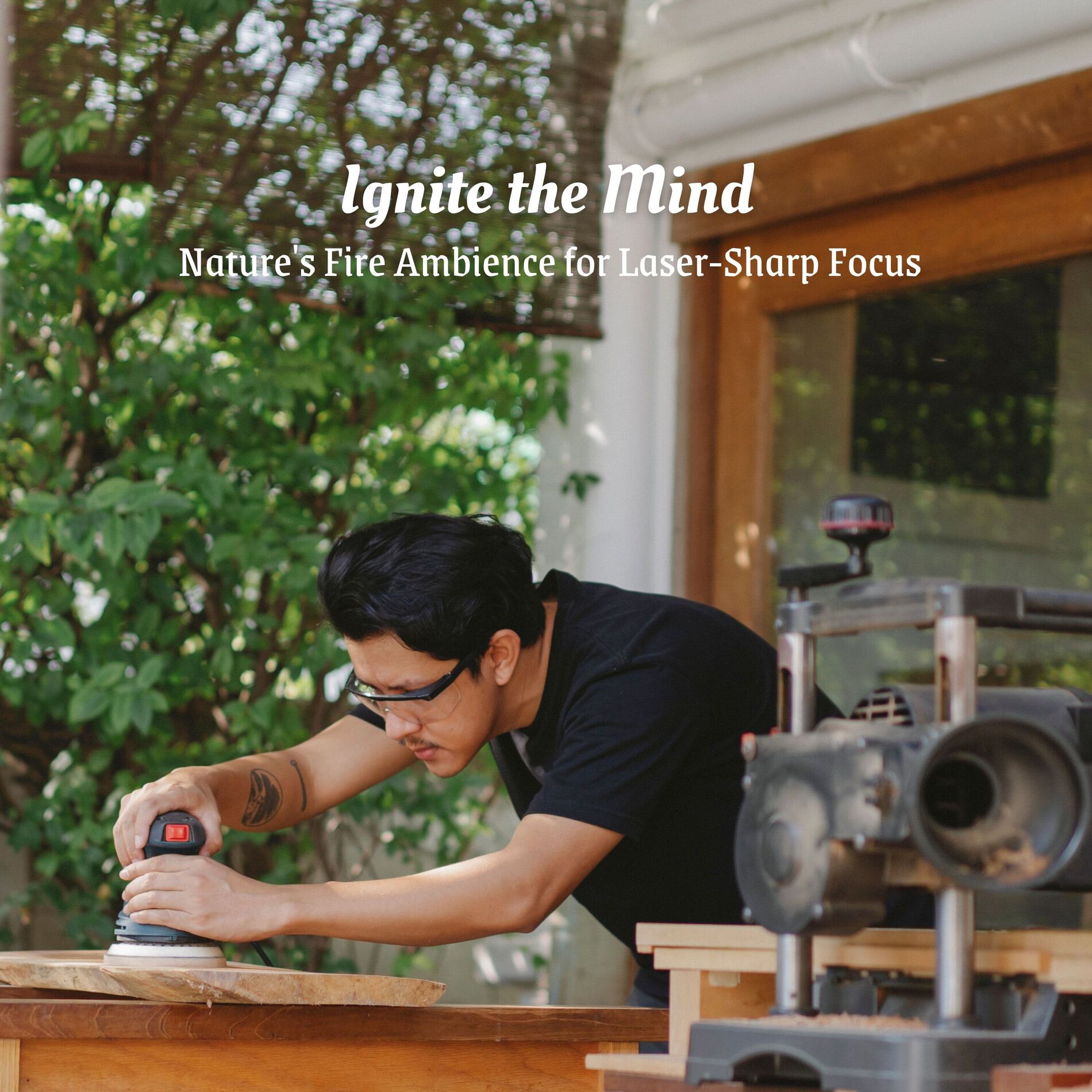 Album cover of Ignite the Mind: Nature's Fire Ambience for Laser-Sharp Focus
