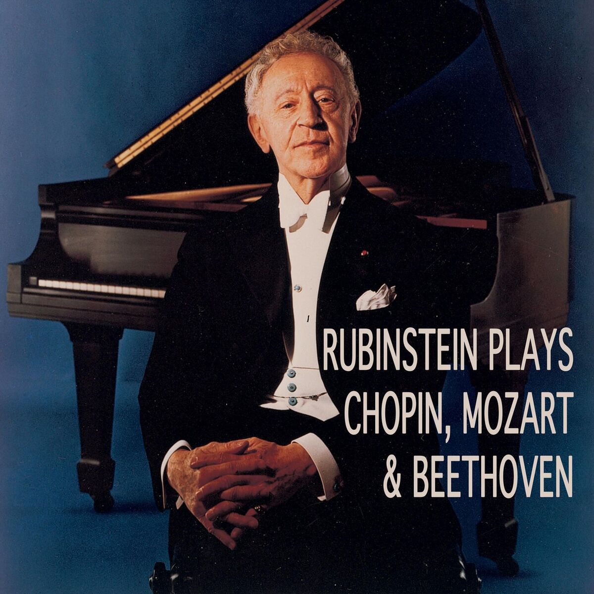 Album cover of Rubinstein plays Chopin, Mozart & Beethoven