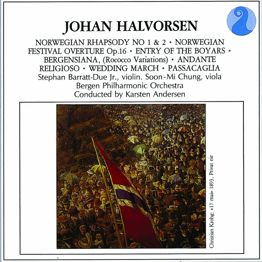 Picture of Norwegian Rhapsody No 1 & 2 / Norwegian Festival Overture Op. 16 / Entry Of The Boyars / Bergensiana, (Rococco Variations) / Andan