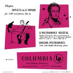 Cover of Piatigorsky Plays Chopin, Schubert, Schumann & Fauré (Remastered)