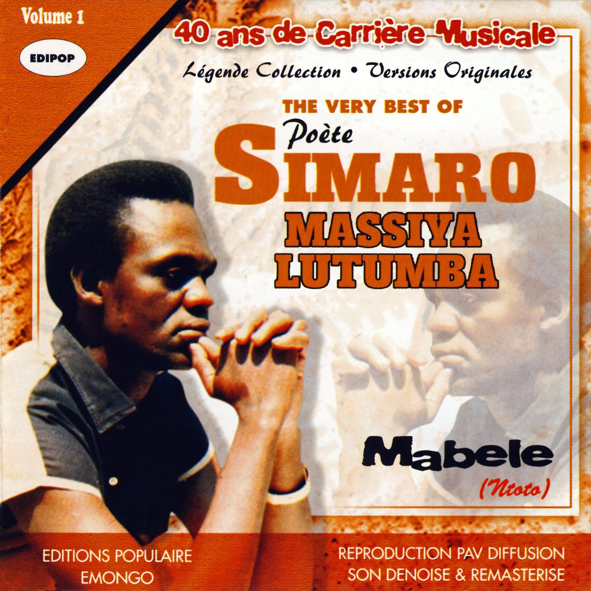 Album cover of The Very Best of Poète Simaro Massiya Lutumba, Vol 1: Mabele (Ntoto)