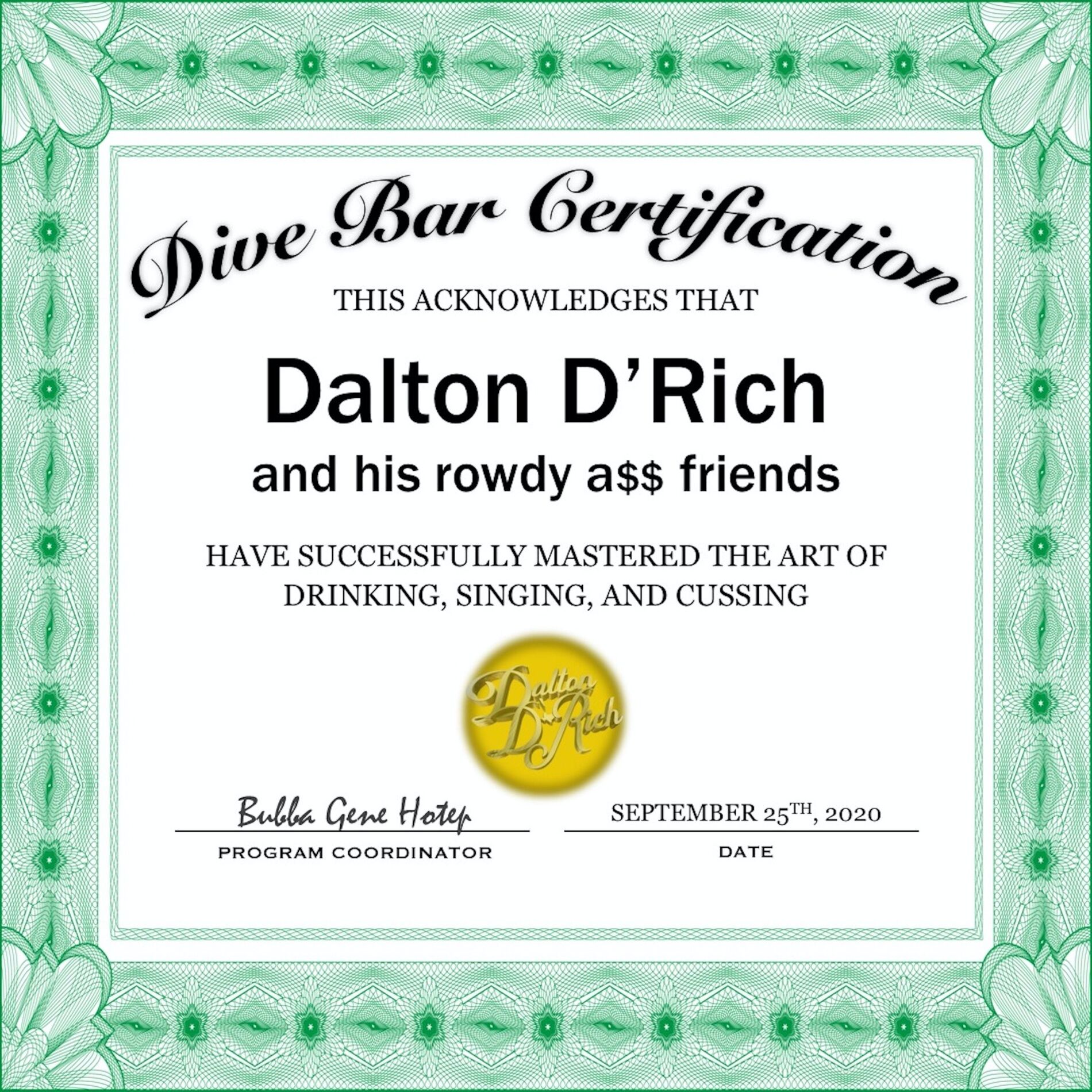 Album cover of Dive Bar Certified