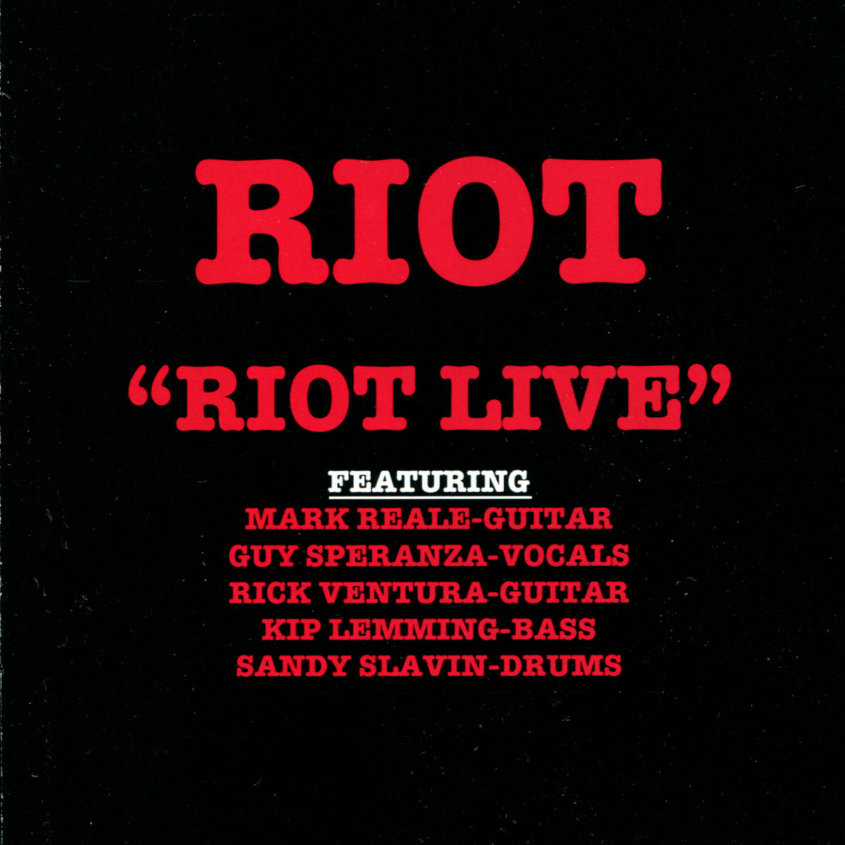 Album cover of Riot Live