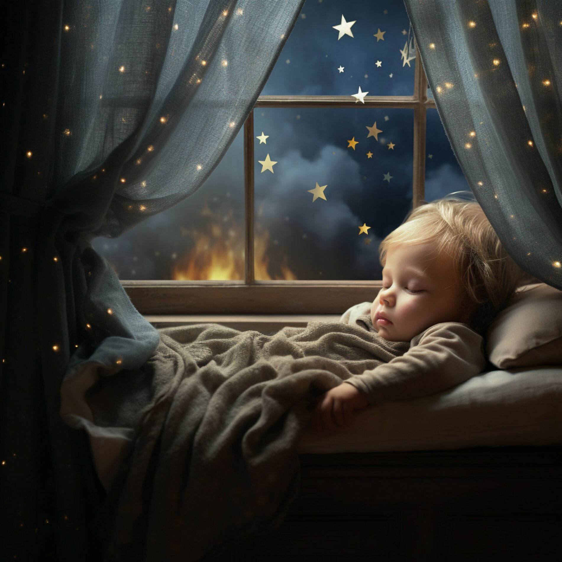 Album cover of Baby's Fire Lullaby Music: Gentle Glow