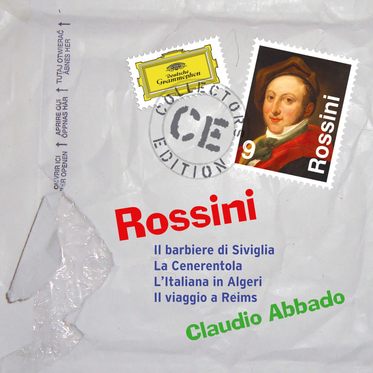 Album cover of Rossini: Il barbiere di Siviglia; La Cenerentola; L'Italiana in Algeri; Il viaggio a Reims