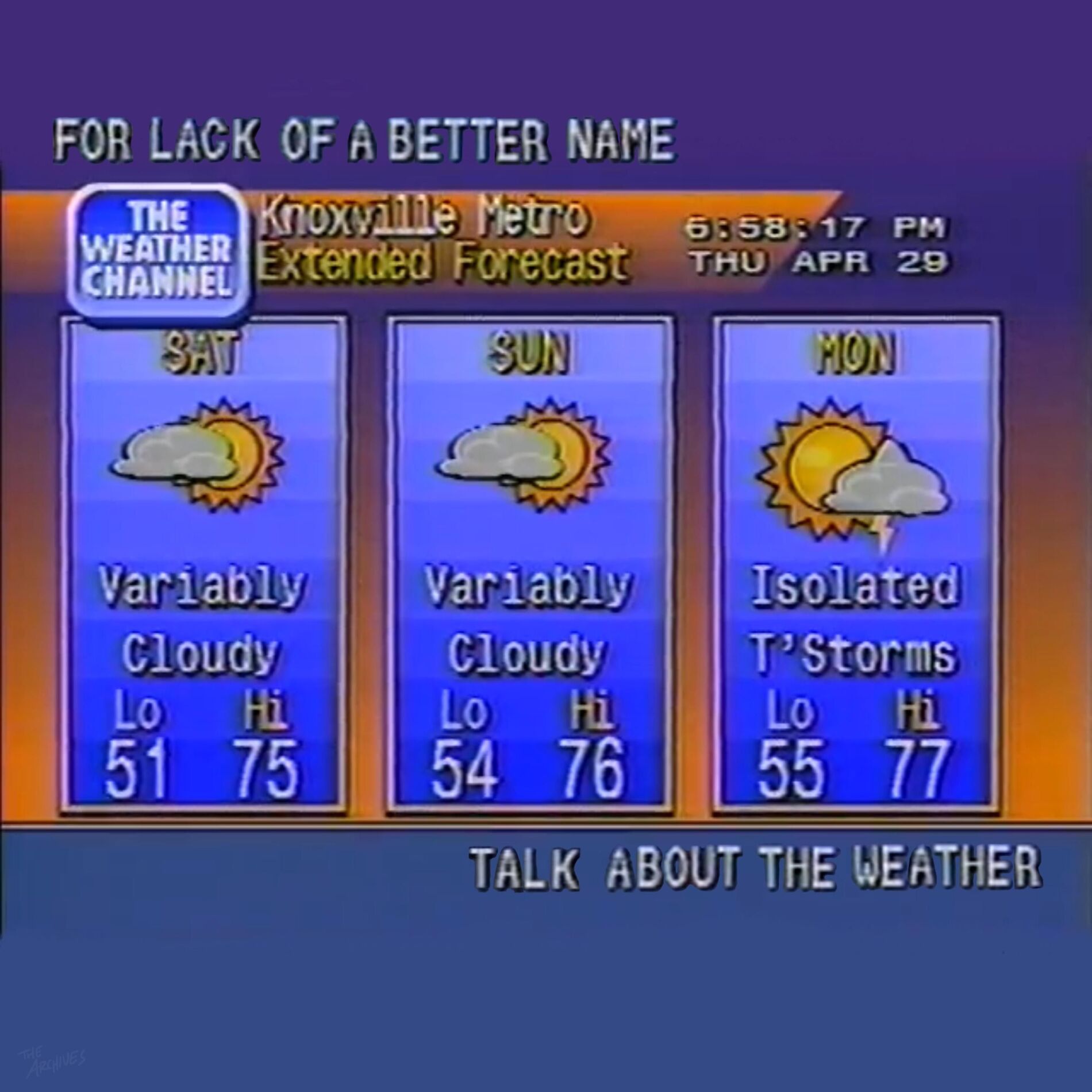 Album cover of Talk About the Weather (feat. For Lack of a Better Name)