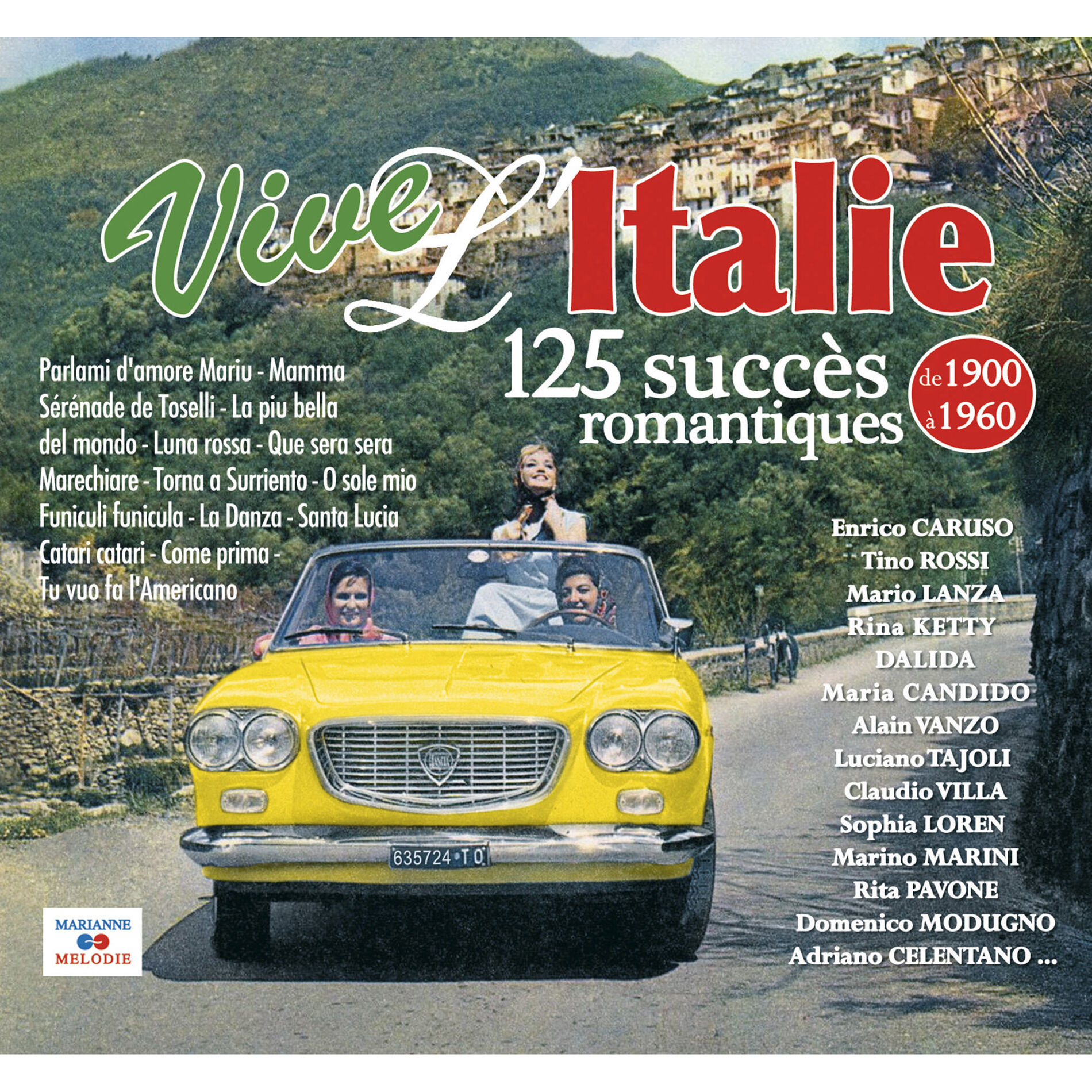 Album cover of Vive l'Italie, 125 succès romantiques (De 1900 à 1960)