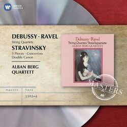 Cover of Ravel & Debussy: String Quartets & Stravinsky: 3 Pieces, Concertino & Double Canon