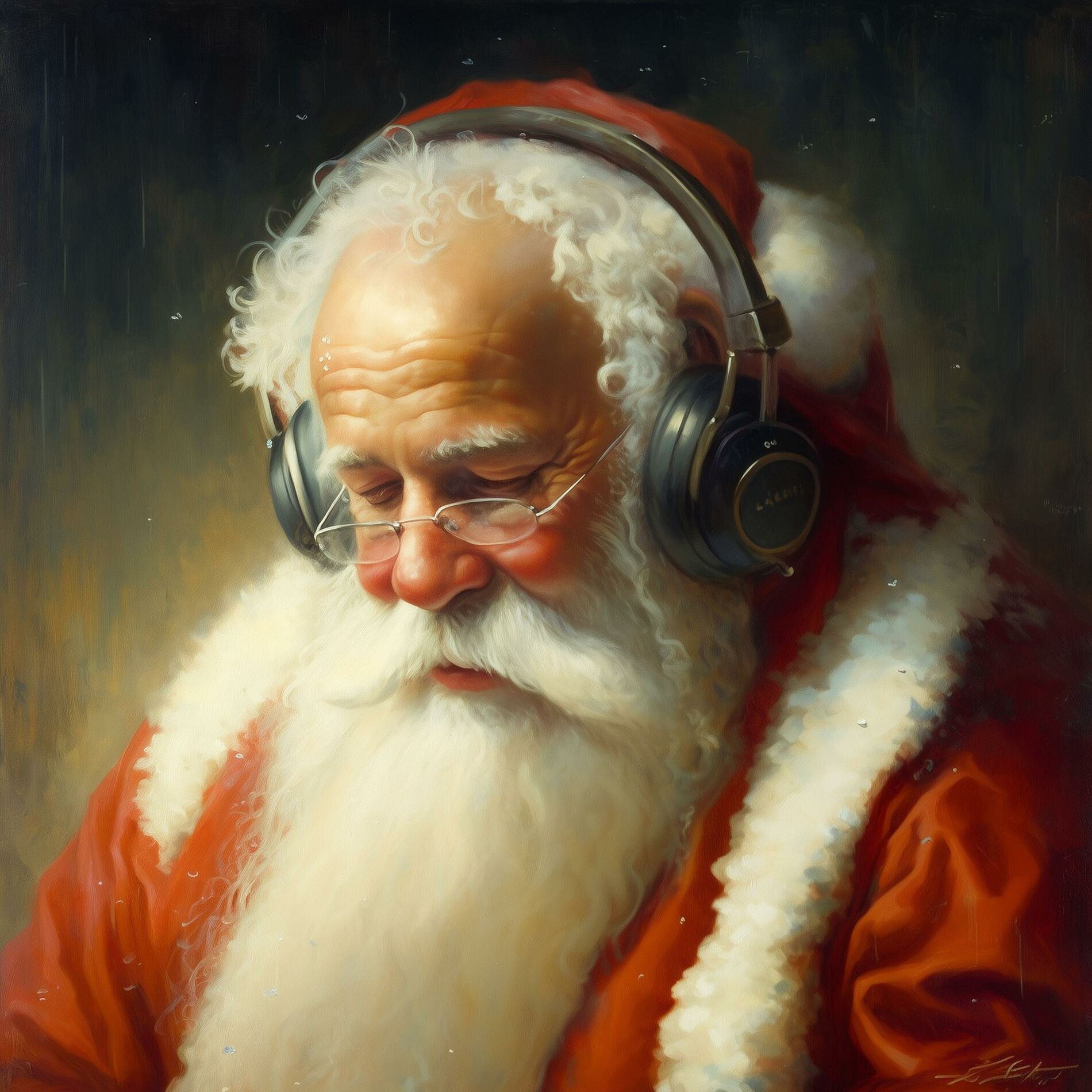 Album cover of classical music but it's a lofi christmas