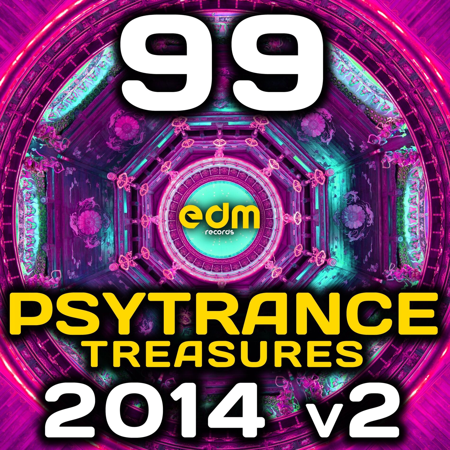 Album cover of Psy Trance Treasures 2014, Vol. 2, 99 Best of Fullon, Progressive & Goa Hits 2007-14 Summer Festival