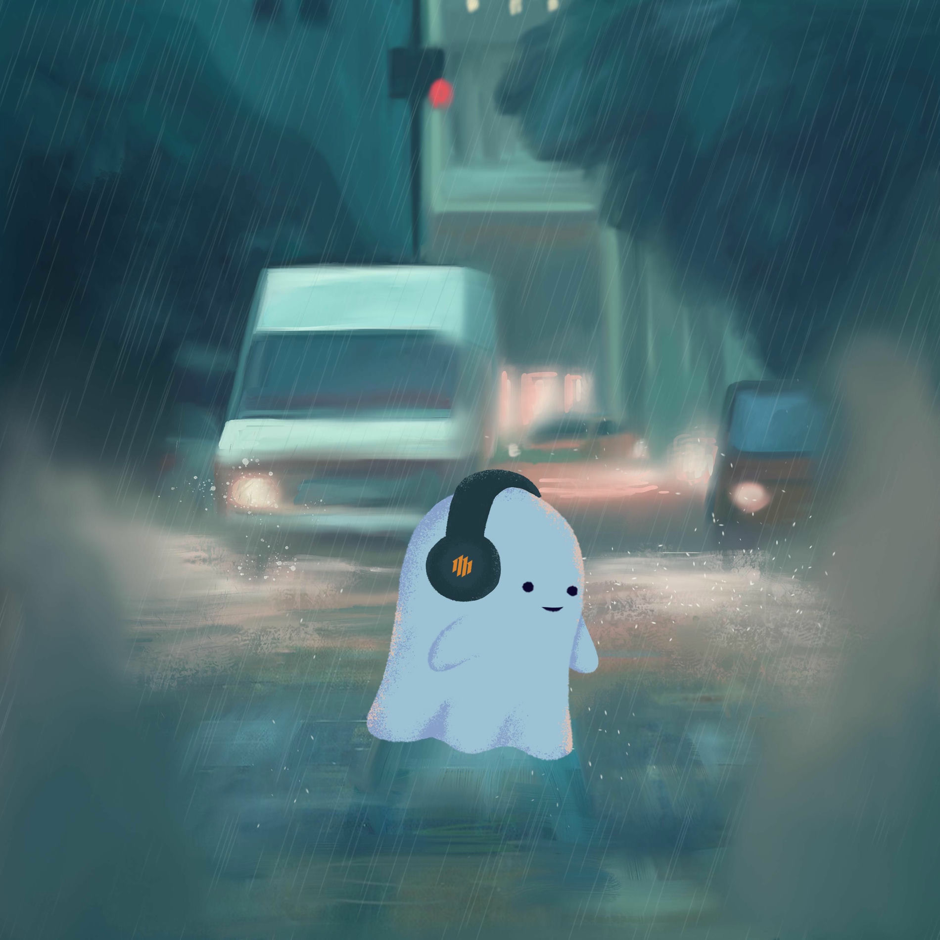 Album cover of rain sounds with lofi to help you sleep