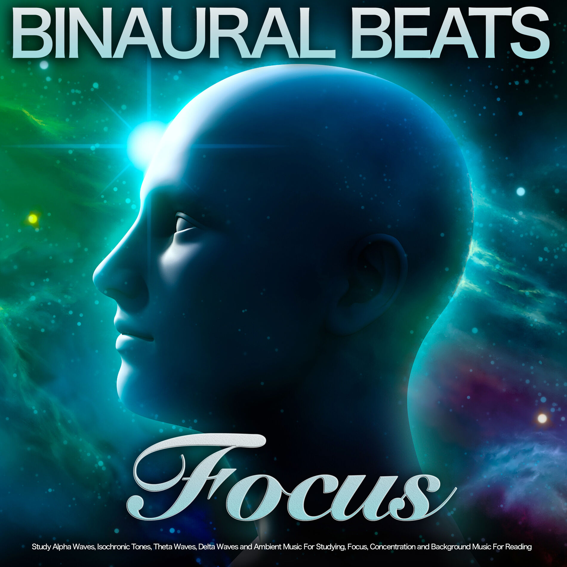 Album cover of Binaural Beats Focus: Study Alpha Waves, Isochronic Tones, Theta Waves, Delta Waves and Ambient Music For Studying, Focus, Concent