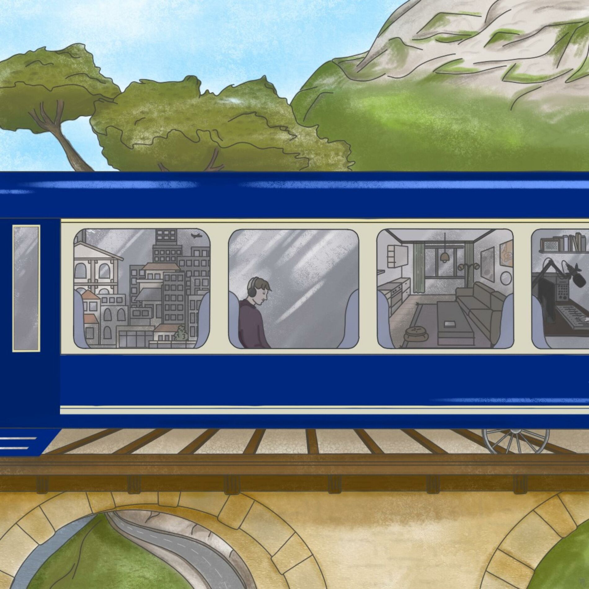 Album cover of Dans le train de ma tête