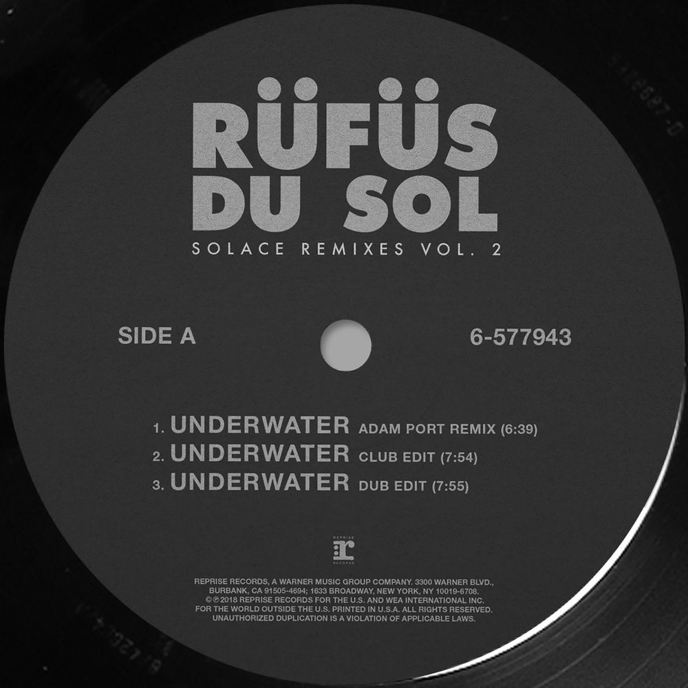 Album artwork for Underwater (Dub Edit) by Rüfüs Du Sol