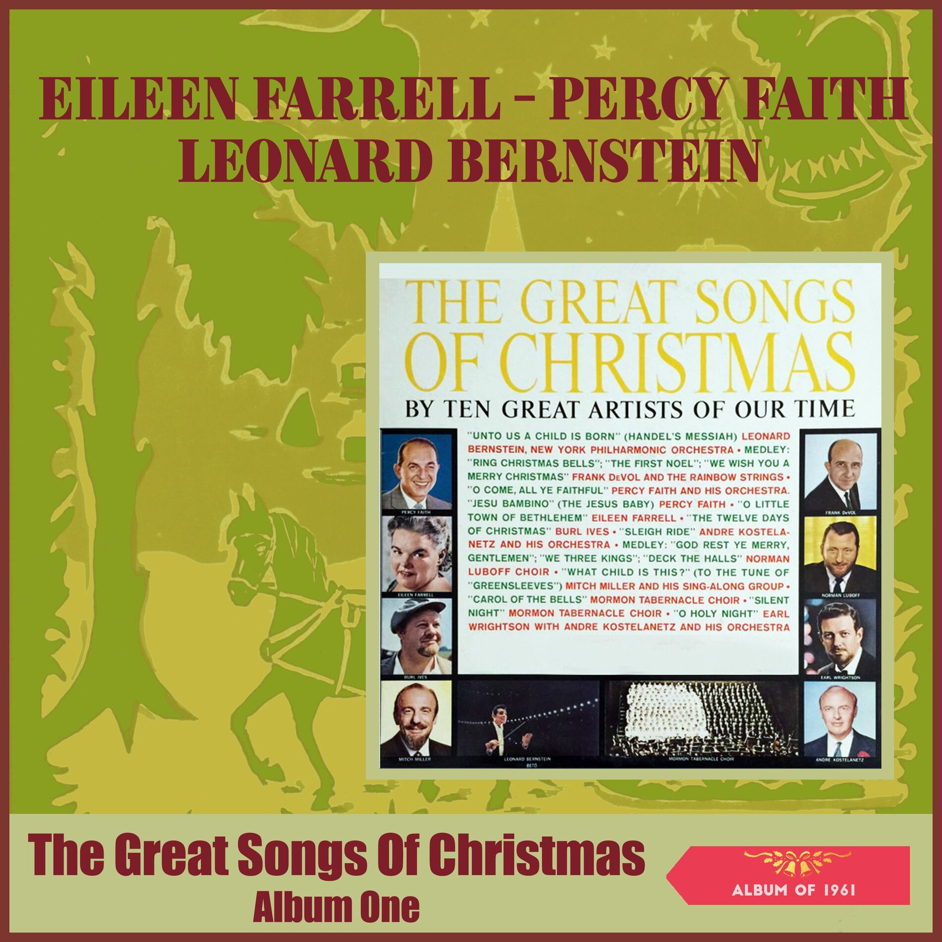 Album cover of The Great Songs Of Christmas (By Ten Great Artists Of Our Time) - Album One (Album of 1961)