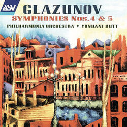 Cover of Glazunov: Symphony No. 4; Symphony No. 5