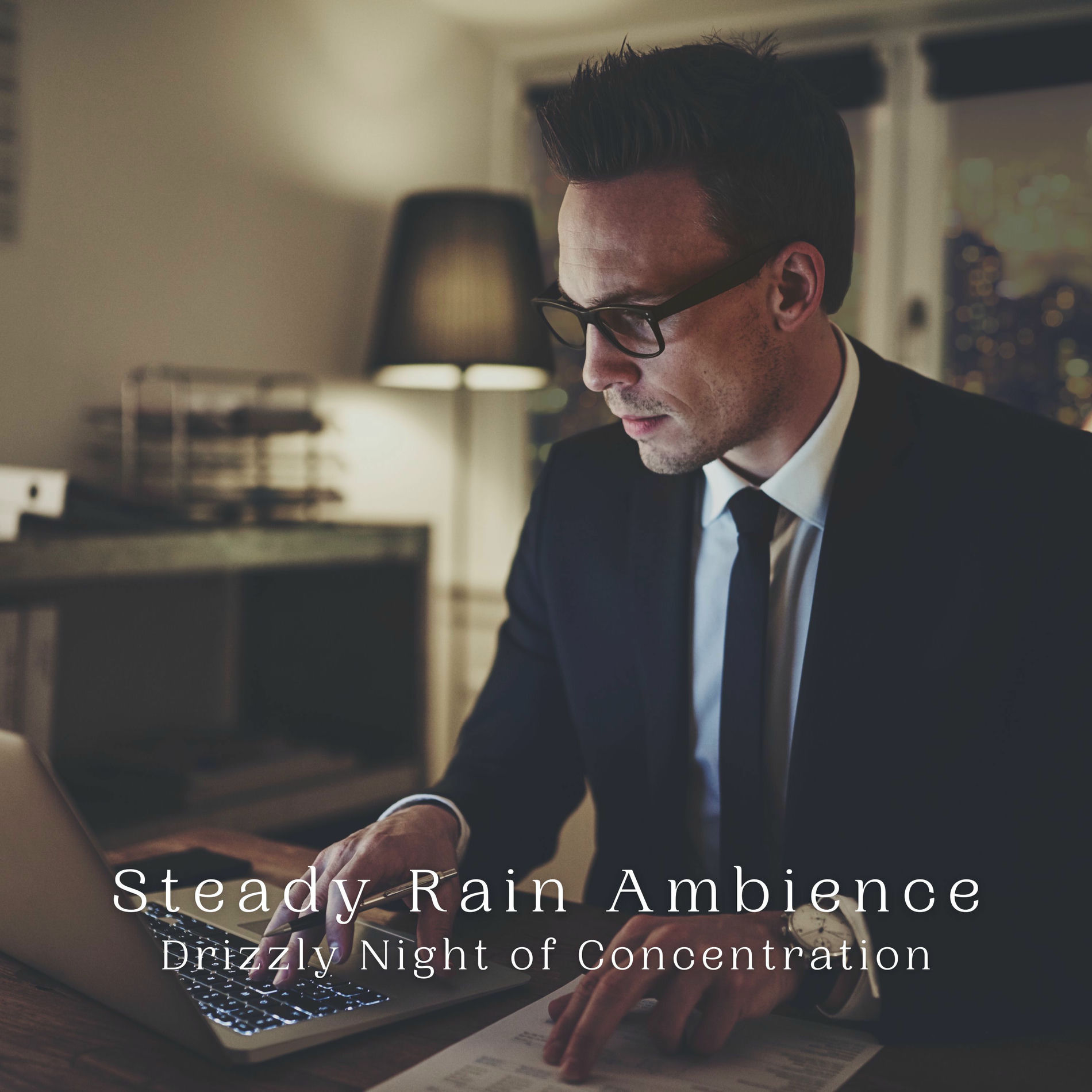 Album cover of Steady Rain Ambience: Drizzly Night of Concentration