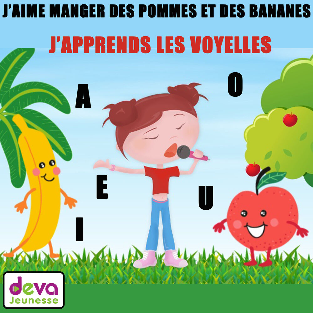 Picture of J'aime manger des pommes et des bananes