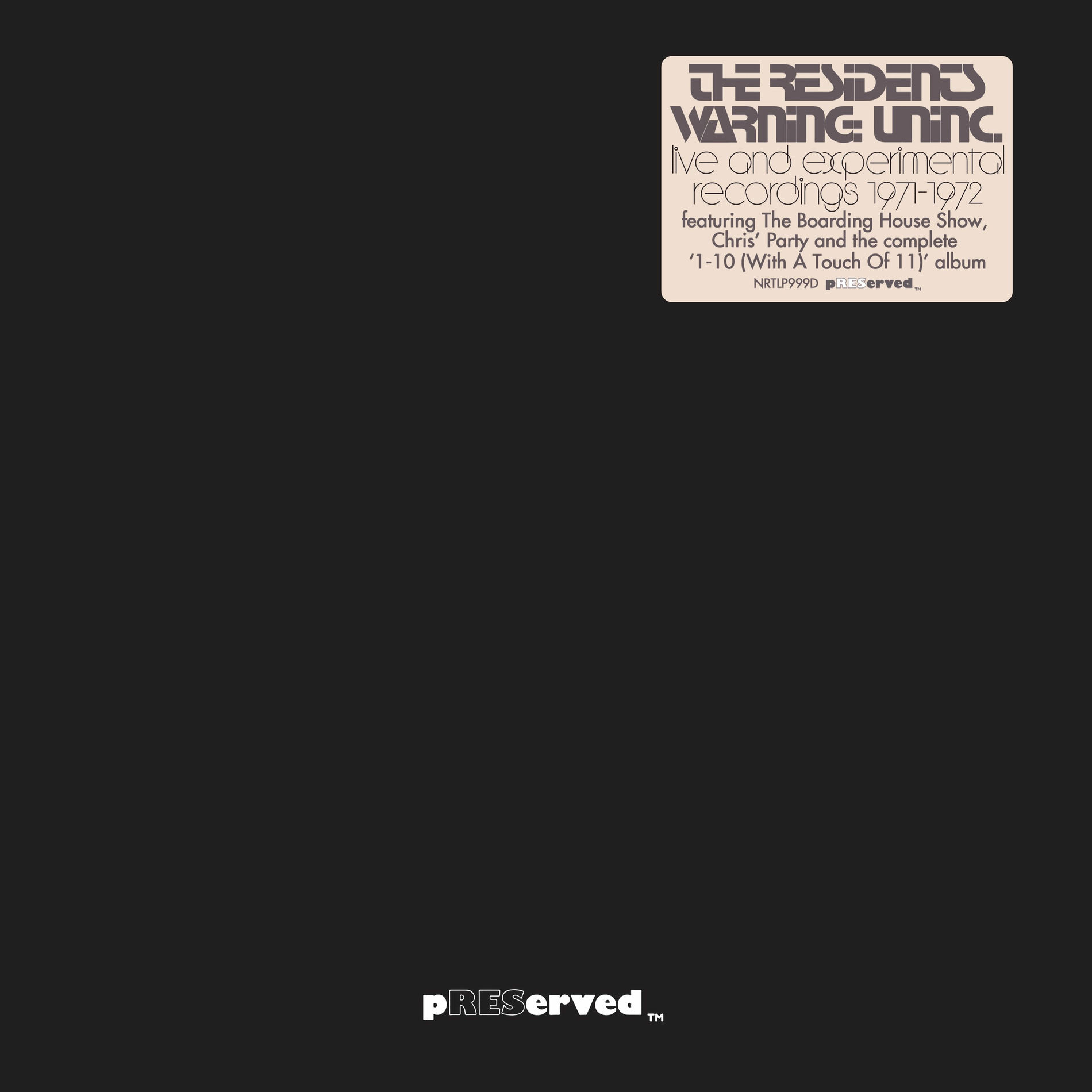 Album cover of WARNING: UNiNC.: Live And Experimental Recordings 1971-1972