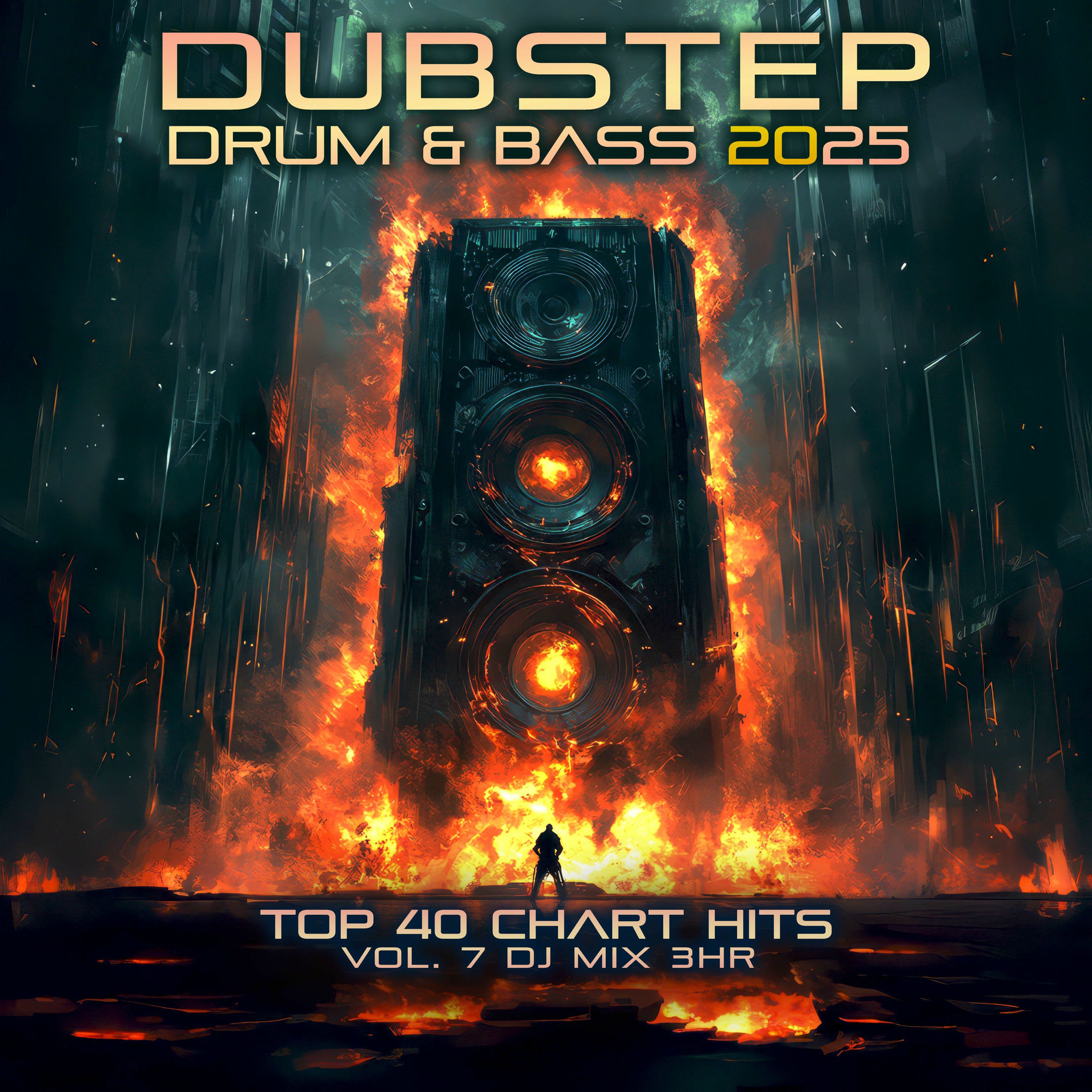 Album cover of Dubstep Drum & Bass 2025 Top 40 Chart Hits, Vol. 7 DJ Mix 3Hr