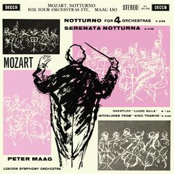 Cover of Mozart: Notturno; Serenata notturna; Thamos (The Peter Maag Edition - Volume 7)