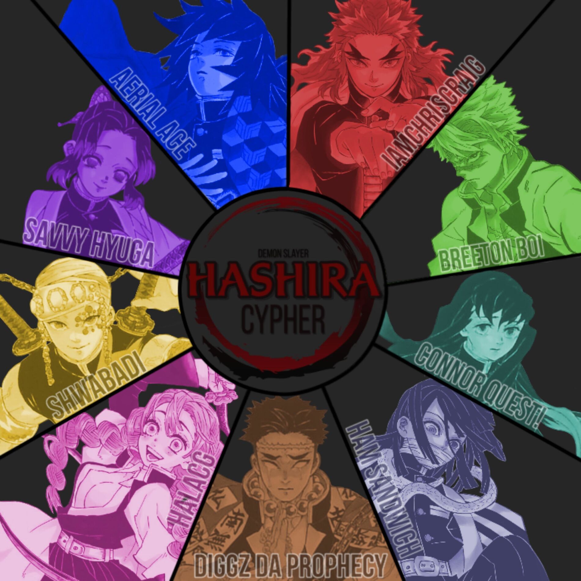 Album cover of Hashiras! (feat. Aerial Ace, Halacg, Ham Sandwich, Connor Quest!, IAMCHRISCRAIG, Diggz Da Prophecy, Savvy Hyuga & Shwabadi)
