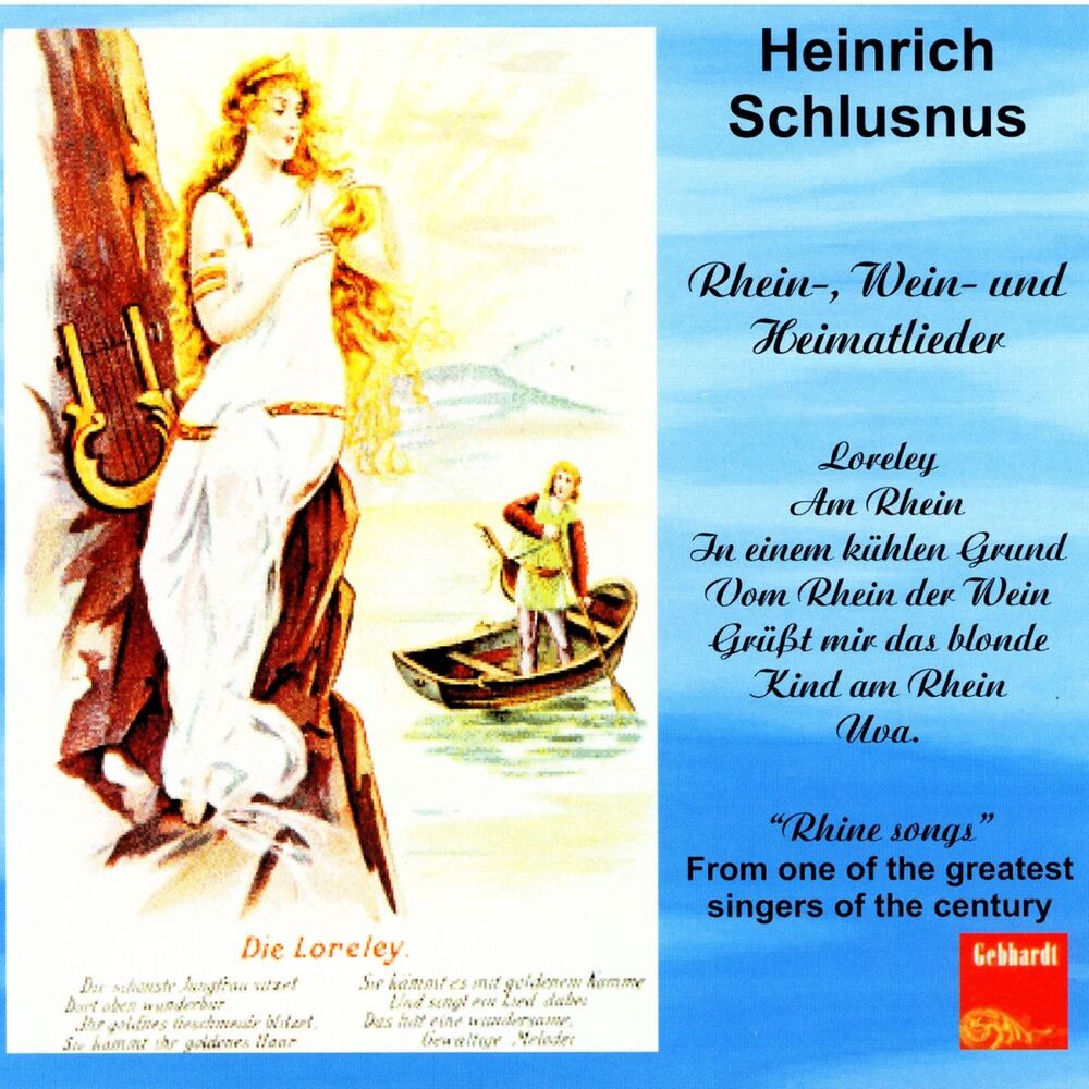 Picture of Heinrich Schlusnus: Rhein-, Wein und Heimatlieder Recordings 1926-1943