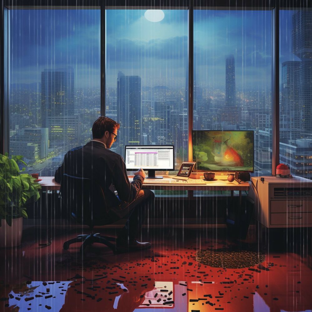 Picture of Productive Rainy Workday: Rainy Showers Lullaby